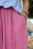 Sandbar Linen Blend Bloom Barrel Pant Indian Pink